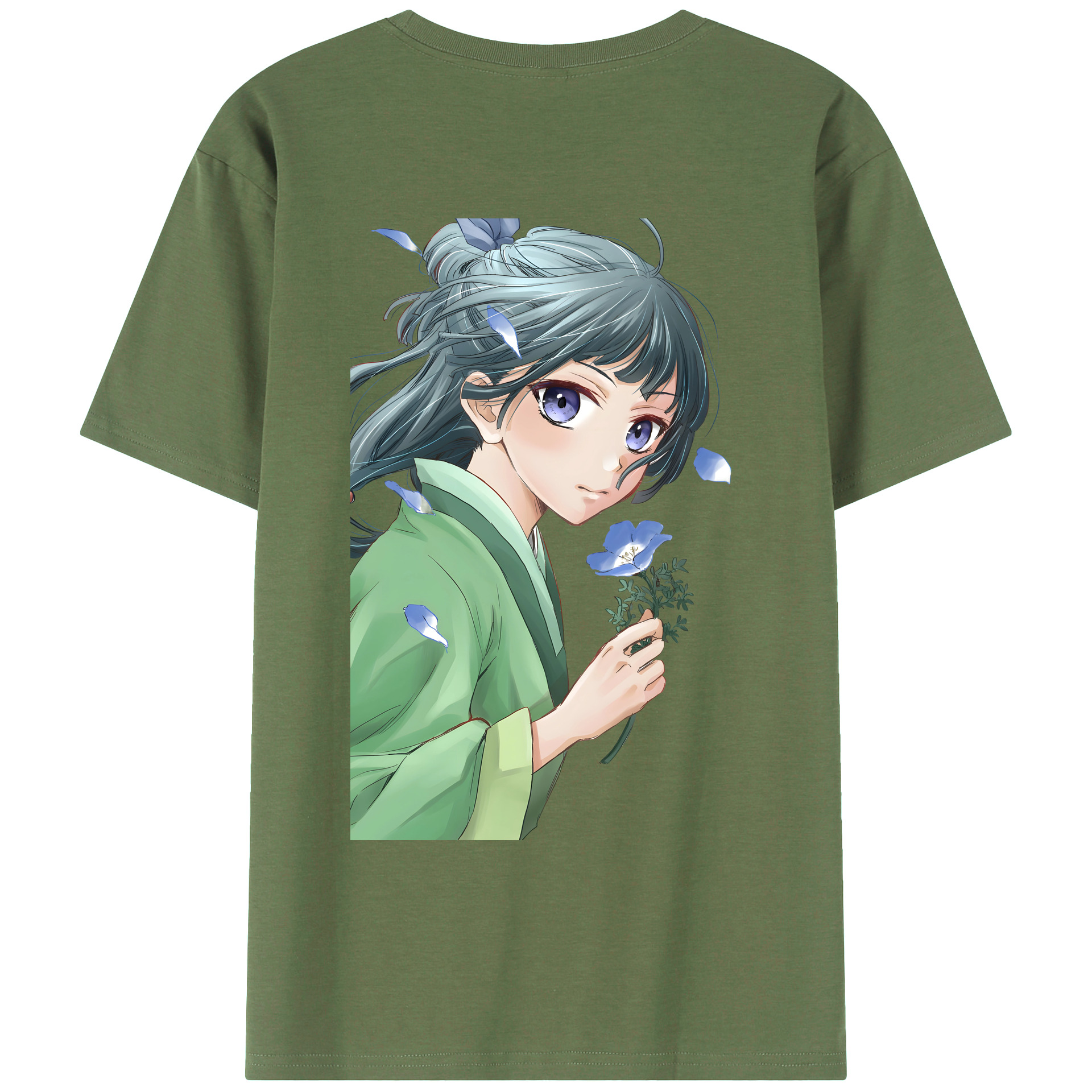 （画像用） 薬屋のひとりごと The Apothecary Diaries 綿100％ メンズ半袖Tシャツ（バックプリント） 通気性